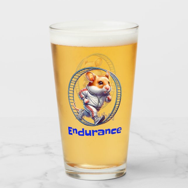 Hamster Endurance Running Shirt Hamster running  Glass (Front Filled)