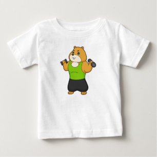 Hamster Fitness Dumbbell Baby T-Shirt
