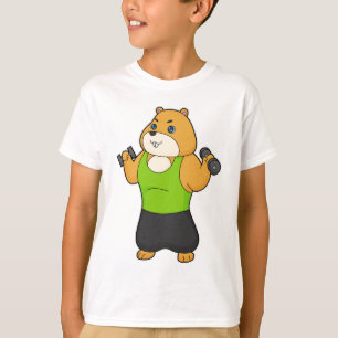 Hamster Fitness Dumbbell T-Shirt
