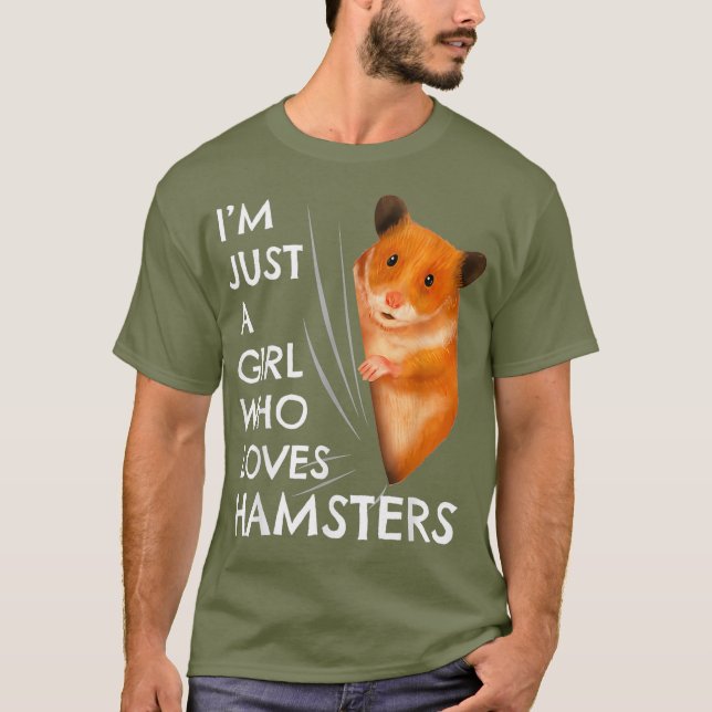 Hamster Gift Girls Women Just A Girl Who Loves T-Shirt (Front)