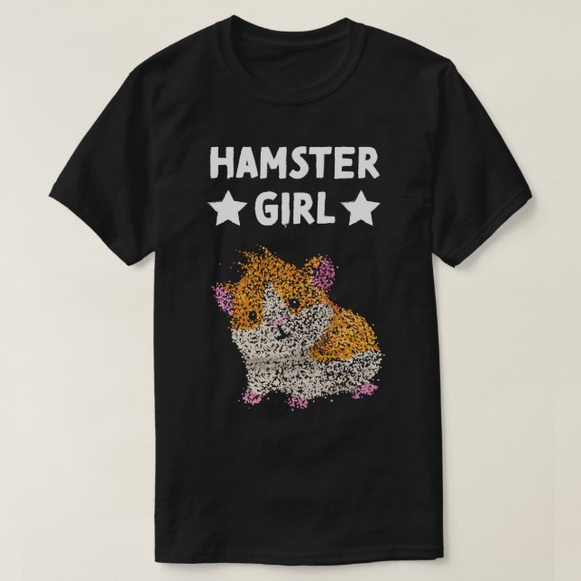 Hamster Girl Dwarf Hamster Golden Hamster T-Shirt (Design Front)