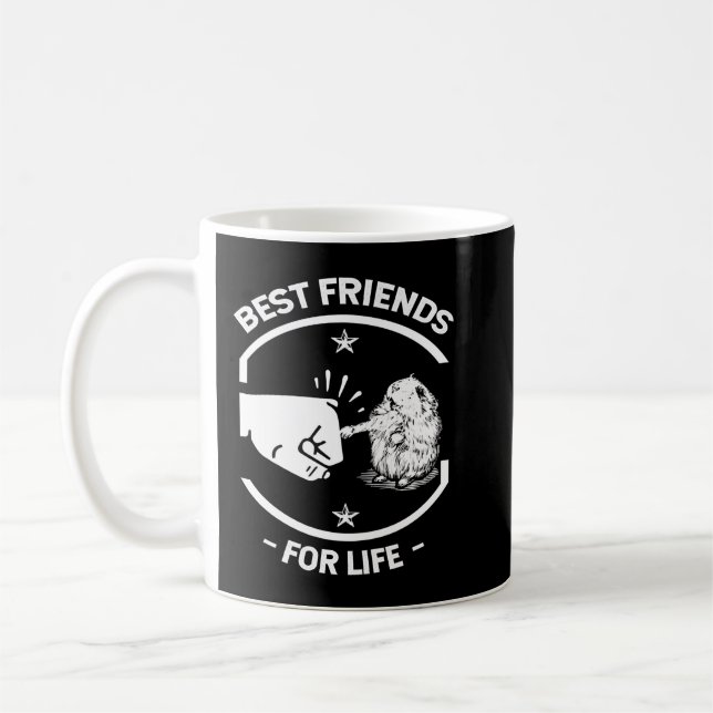 Hamster Guinea Pig Best Friends For Life Cute Hams Coffee Mug (Left)