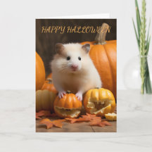Hamster Halloween Card