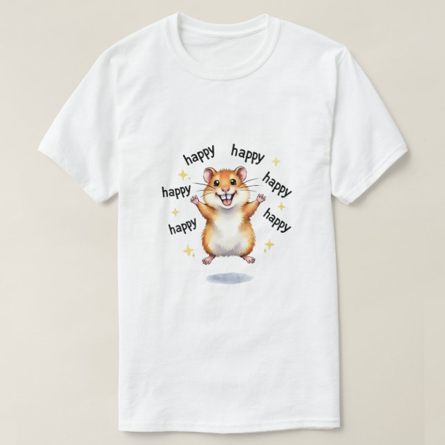Hamster 'Happy Hamster' T-Shirt (Design Front)