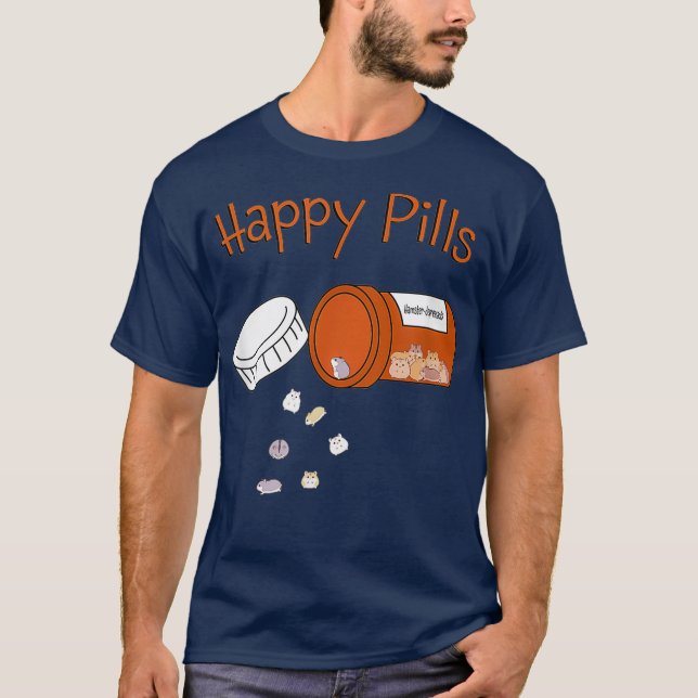 Hamster Happy Pills T-Shirt (Front)