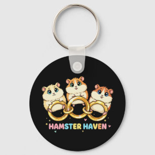 Hamster Haven Cute Ring Design Key Ring