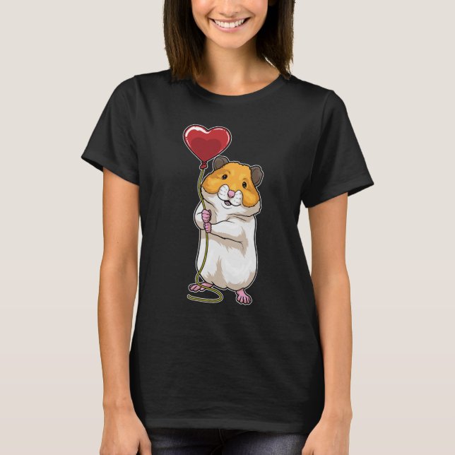 Hamster Heart Balloon T-Shirt (Front)