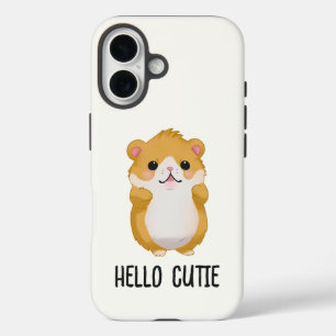 Hamster Hello Cutie iPhone 16 Case