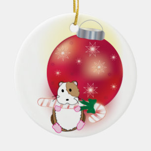Hamster Holidays Ceramic Tree Decoration