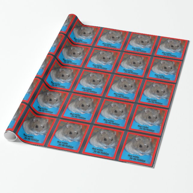 Hamster Holidays Wrapping Paper (Unrolled)