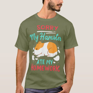 Hamster Homework Student School T-Shirt