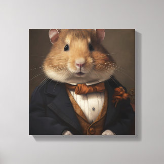 Hamster In a Suit | Animal Art | Animal in a Suit Canvas Print