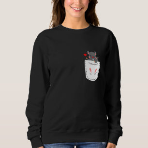 Hamster In Chest Pocket Cute Rodent Sweatshirt