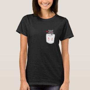 Hamster In Chest Pocket Cute Rodent T-Shirt