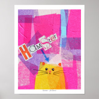 Hamster! in Pink Poster