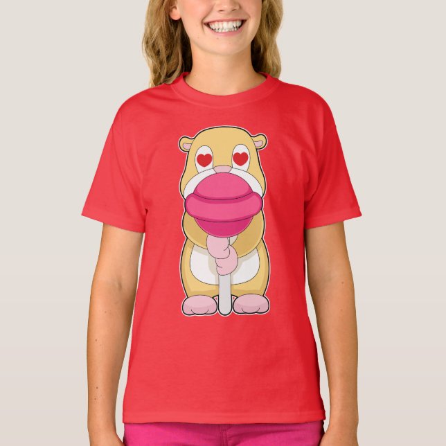 Hamster Lollipop T-Shirt (Front)