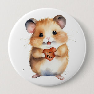 Hamster Love You Button