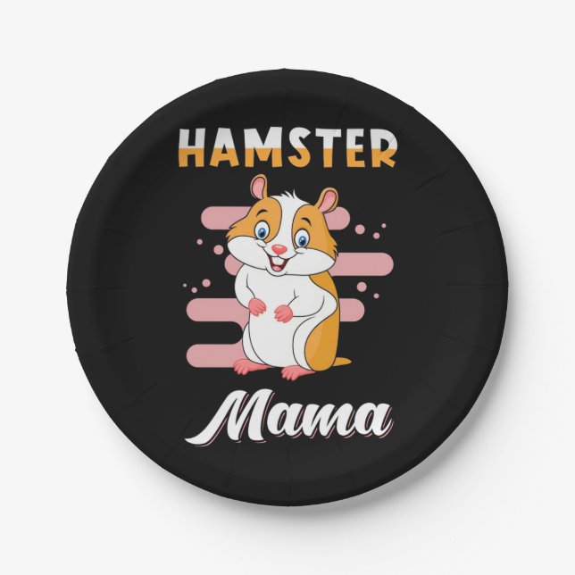 Hamster Mama Paper Plate (Front)