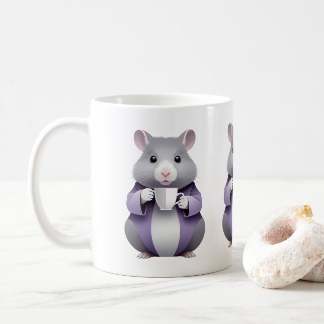 Hamster Mug, Birthdays, Gifts  Coffee Mug (With Donut)