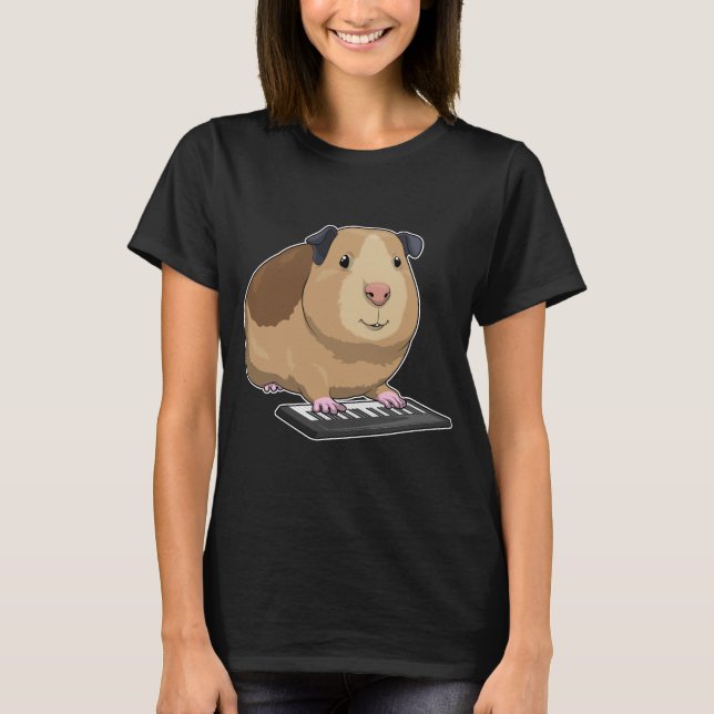 Hamster Musician Keyboard Music T-Shirt (Front)