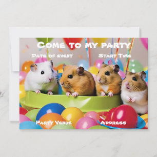 Hamster Party Invitation