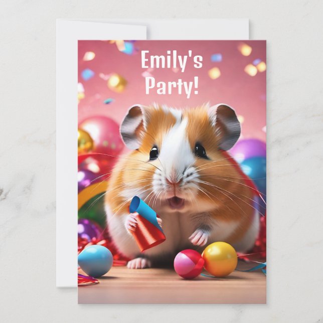 Hamster Party Invitation (Front)