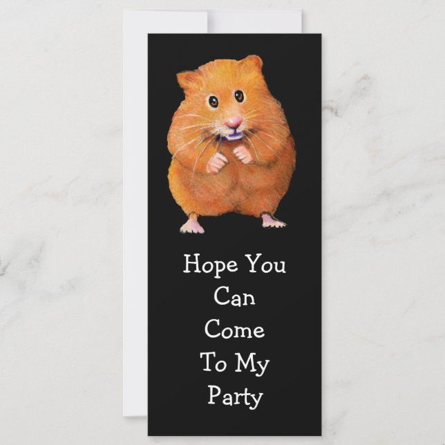 HAMSTER PARTY INVITATION: Original Art Invitation (Front)