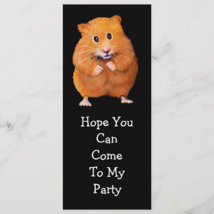 HAMSTER PARTY INVITATION: Original Art Invitation