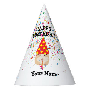 Hamster Partying - Animals at Birthday Party Hat