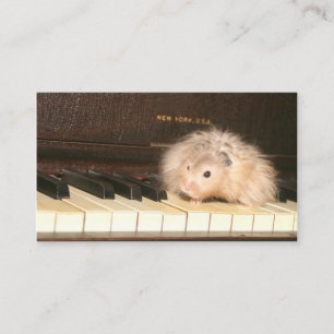 Hamster piano business card