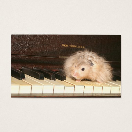 Hamster piano business card