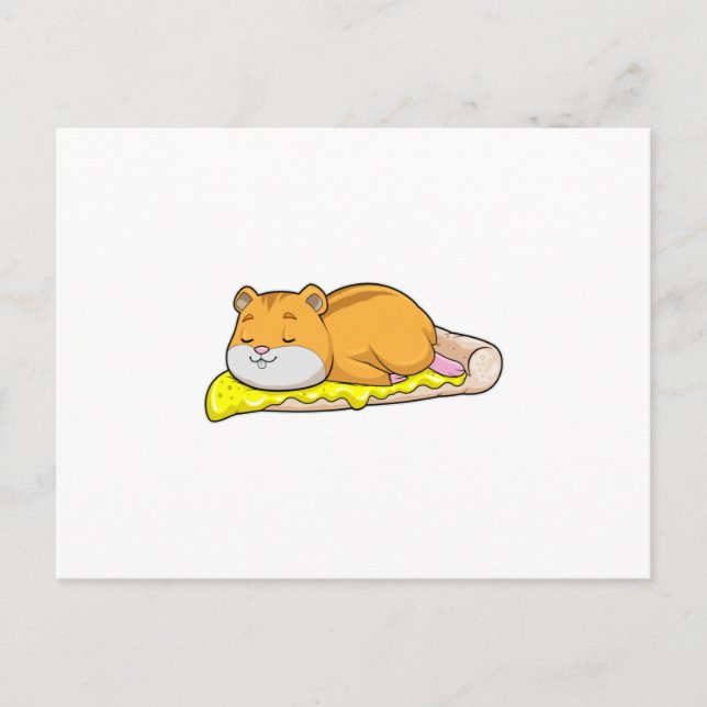 Hamster & Pizza with Cheese Postcard (Front)