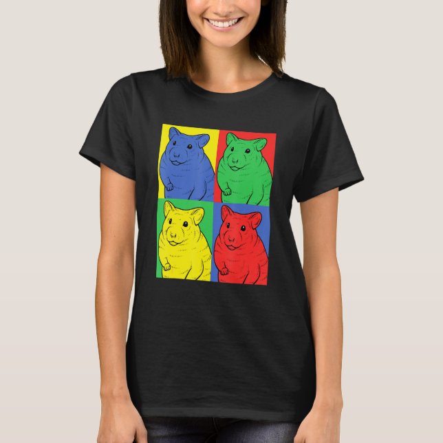 Hamster Pop Art - Retro Rodent Tee (Front)