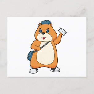 Hamster Postman Letter Postcard