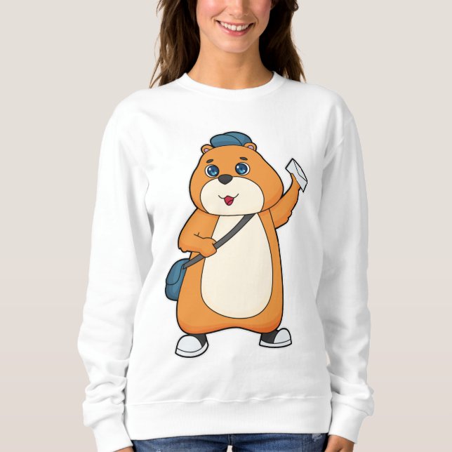 Hamster Postman Letter Sweatshirt (Front)