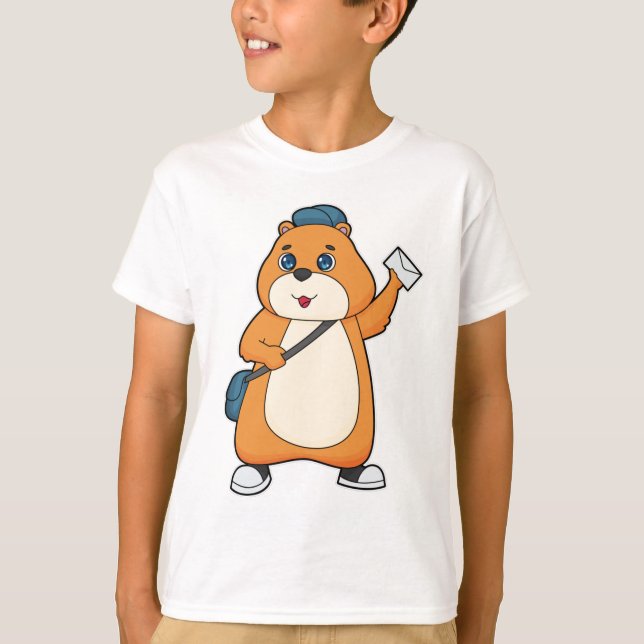 Hamster Postman Letter T-Shirt (Front)