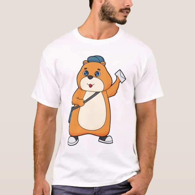 Hamster Postman Letter T-Shirt (Front)