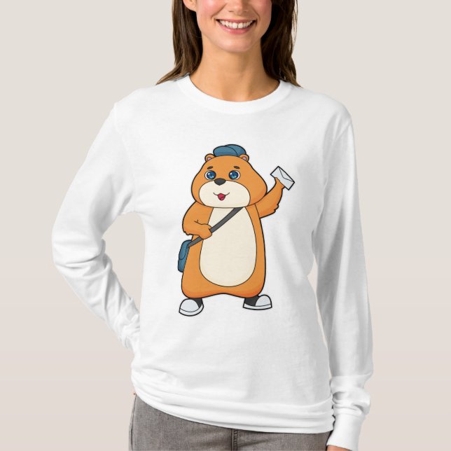Hamster Postman Letter T-Shirt (Front)