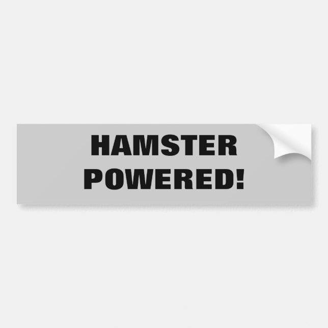 Hamster Powered Bumper Sticker (Front)