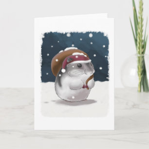 Hamster Santa Holiday Card
