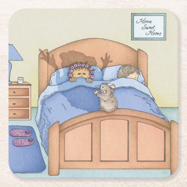 Hamster Shadow Square Paper Coaster (Front)