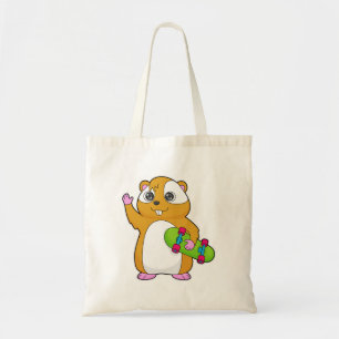 Hamster Skater Skateboard Tote Bag