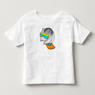 Hamster Snowboarder Snowboard Toddler T-Shirt