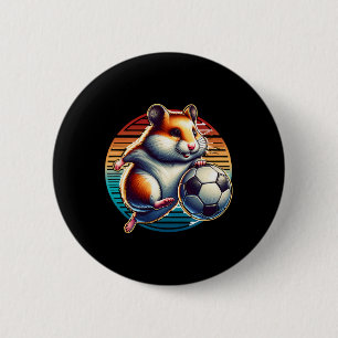 Hamster Soccer Player Cool Byll Champion Kids  6 Cm Round Badge