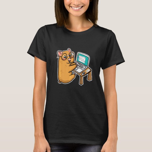 Hamster Software Developer Programming T-Shirt (Front)