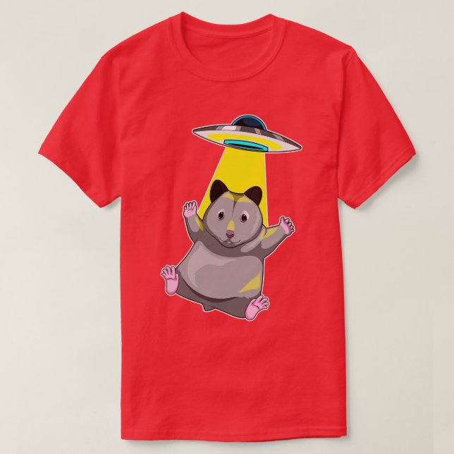 Hamster Spaceship Space T-Shirt (Design Front)
