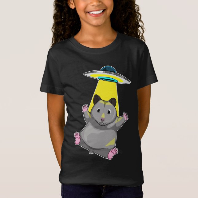 Hamster Spaceship Space T-Shirt (Front)