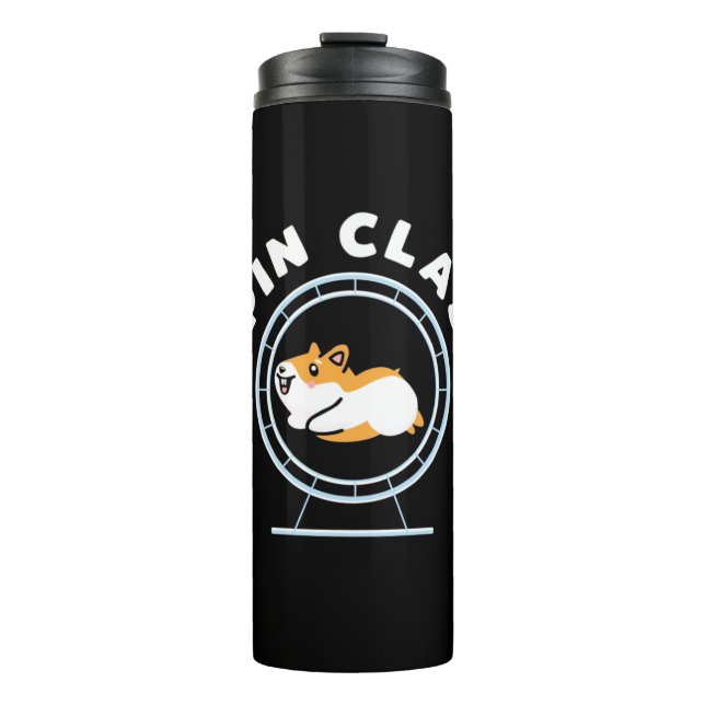 Hamster Spin Class Thermal Tumbler (Front)