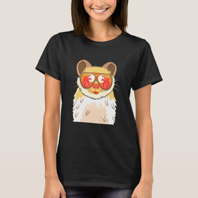 Hamster Sunglasses Beach Summer Pool Party Hamster T-Shirt (Front)