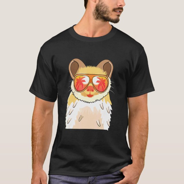Hamster Sunglasses Beach Summer Pool Party Hamster T-Shirt (Front)